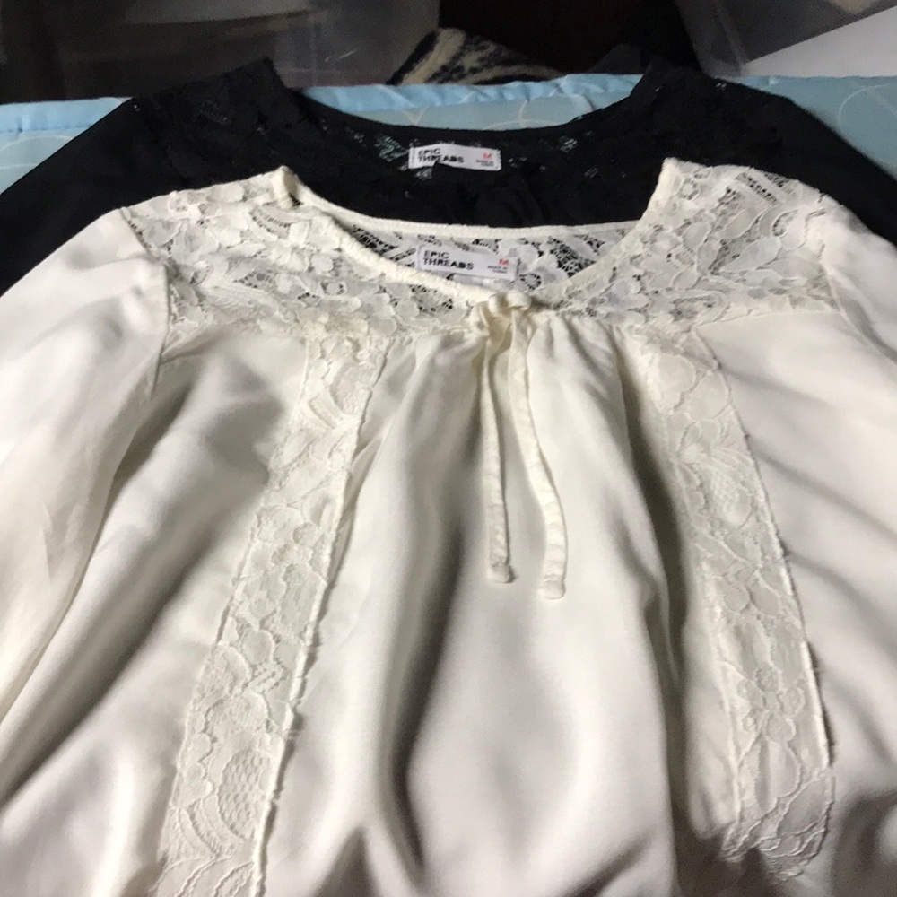 Girls perfect blouse duo combo black n ivory